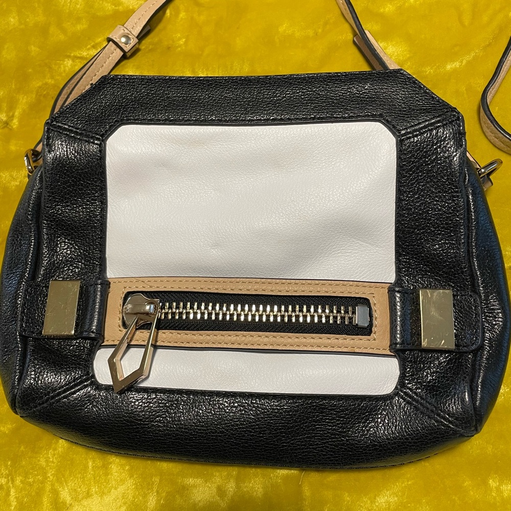 Botkier Purse Black Tan Crossbody Shoulder Bag